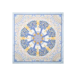 E.Marinella FOULARD IN SETA 90 AZZURRO Mosaico Clearance