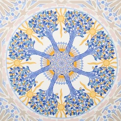E.Marinella FOULARD IN SETA 90 AZZURRO Mosaico Clearance