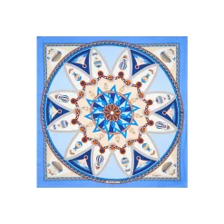 E.Marinella FOULARD IN SETA 90 AZZURRO POLVERE Le mongolfiere Sale