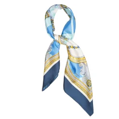 E.Marinella FOULARD IN SETA 90 BLU Chiostro di santa chiara