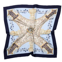 E.Marinella FOULARD IN SETA 90 BLU Divinita’ Online