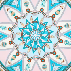 E.Marinella FOULARD IN SETA 90 BLU Le mongolfiere Clearance