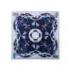 E.Marinella FOULARD IN SETA 90 BLU Microfantasia, nappine e chiavi