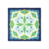 E.Marinella FOULARD IN SETA 90 BLU Motivo floreale Outlet