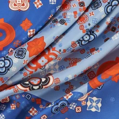 E.Marinella FOULARD IN SETA 90 BLU World of archivio flowers 1961 Outlet