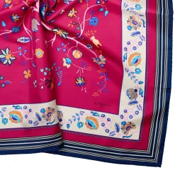 E.Marinella FOULARD IN SETA 90 FUCSIA L'albero della vita Sale