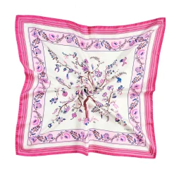 E.Marinella FOULARD IN SETA 90 FUCSIA L'albero della vita Hot