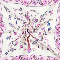 E.Marinella FOULARD IN SETA 90 FUCSIA L'albero della vita Hot