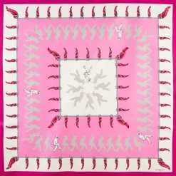 E.Marinella FOULARD IN SETA 90 FUCSIA Pulcinella portafortuna Online
