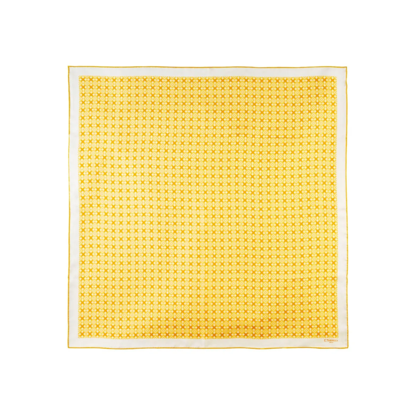 E.Marinella FOULARD IN SETA 90 GIALLO Small flower ispiration Hot