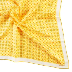 E.Marinella FOULARD IN SETA 90 GIALLO Small flower ispiration Hot