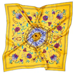 E.Marinella FOULARD IN SETA 90 GIALLO Un'estate caprese Outlet