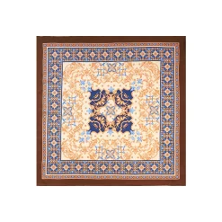 E.Marinella FOULARD IN SETA 90 MARRONE CHIARO Maiolica mediterranea Online