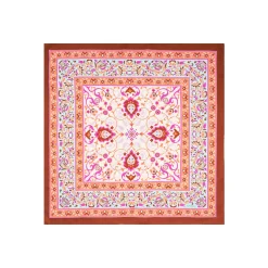 E.Marinella FOULARD IN SETA 90 MARRONE Motivo damascato Sale