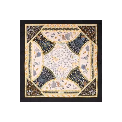 E.Marinella FOULARD IN SETA NERO Napoli terra mia Best