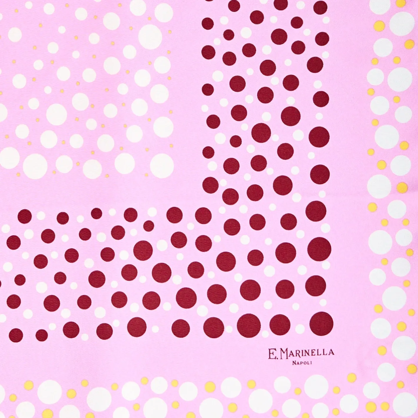 E.Marinella FOULARD IN SETA 65 ROSA Eleganza a pois Online