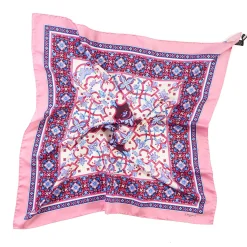 E.Marinella FOULARD IN SETA 90 ROSA Maiolica mediterranea Discount