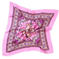 E.Marinella FOULARD IN SETA 90 ROSA Mediterranean vibes Outlet