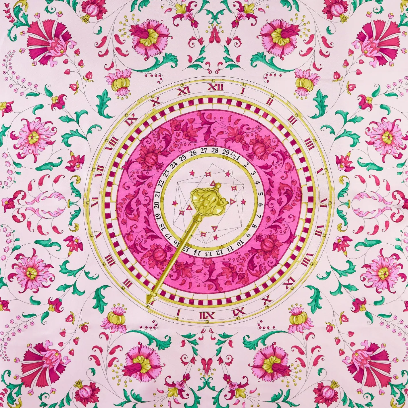 E.Marinella FOULARD IN SETA 90 ROSA Un'estate caprese Outlet
