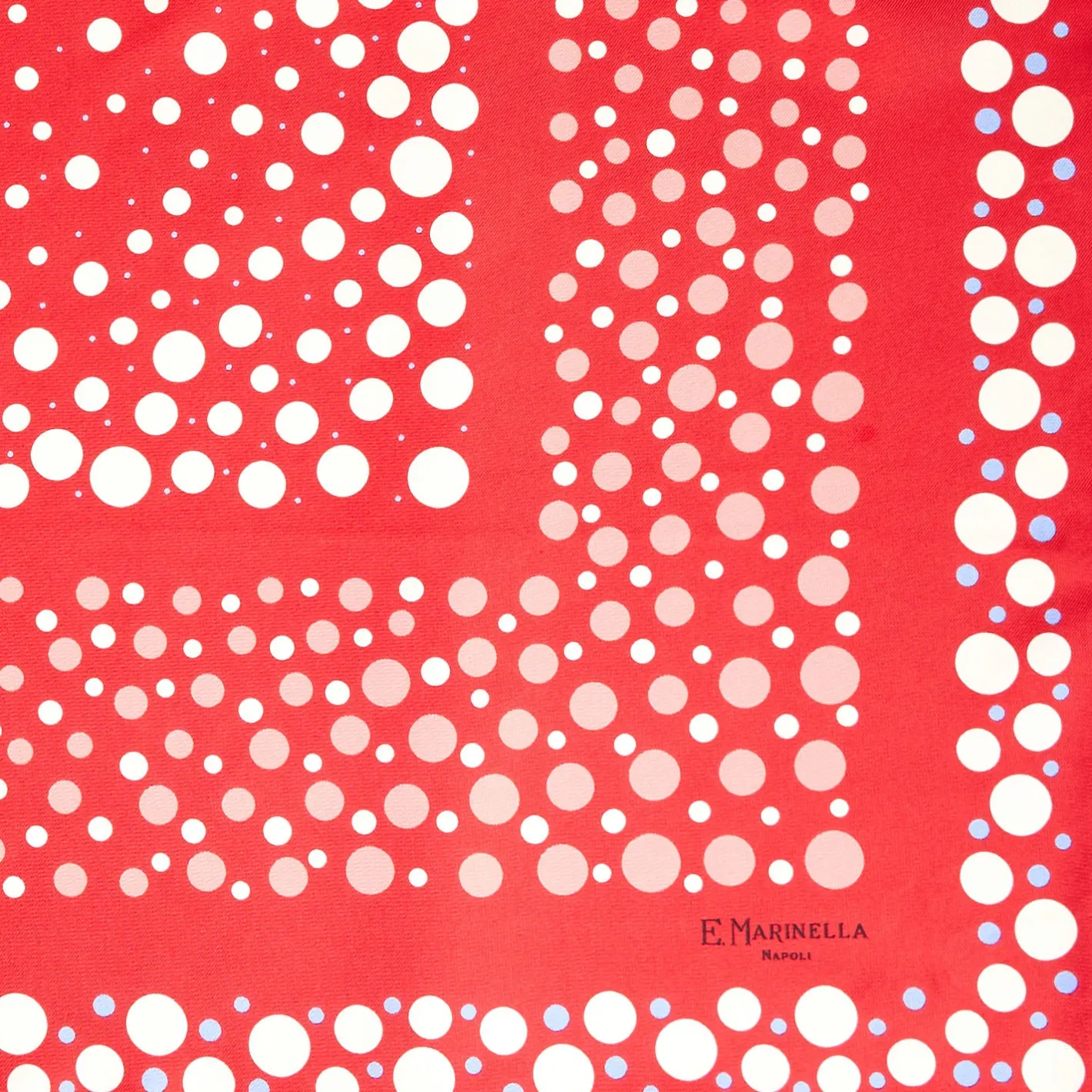 E.Marinella FOULARD IN SETA 65 ROSSO Eleganza a pois Sale