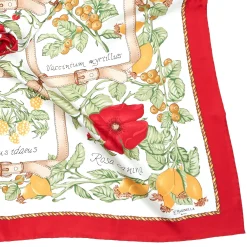 E.Marinella FOULARD IN SETA 90 ROSSO La rosa canina Best