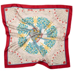 E.Marinella FOULARD IN SETA 90 ROSSO Mosaico Outlet