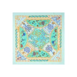 E.Marinella FOULARD IN SETA 90 VERDE CHIARO Napoli terra mia Best