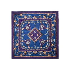 E.Marinella FOULARD IN SETA 90 VIOLA Elefanti portafortuna Online