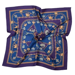 E.Marinella FOULARD IN SETA 90 VIOLA Elefanti portafortuna Online
