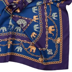 E.Marinella FOULARD IN SETA 90 VIOLA Elefanti portafortuna Online