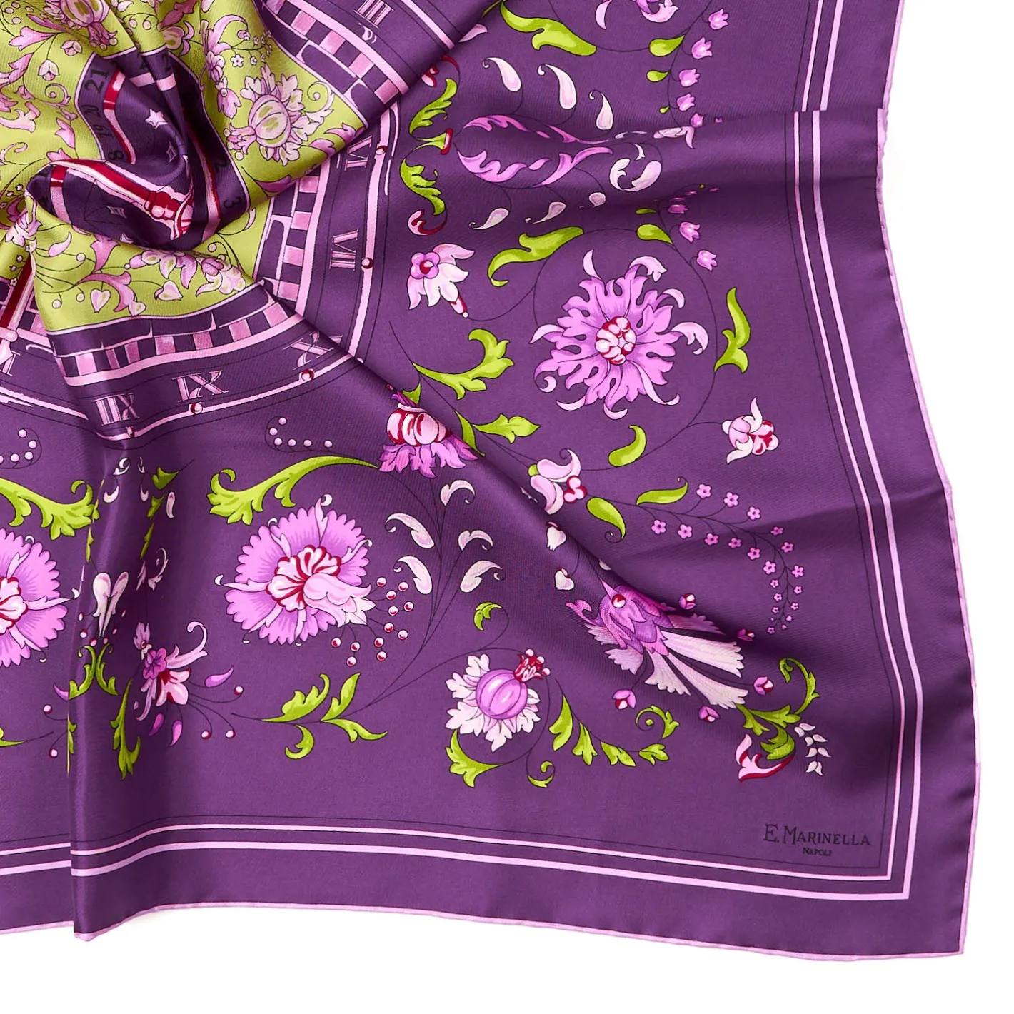 E.Marinella FOULARD IN SETA 90 VIOLA Un'estate caprese Discount