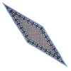 E.Marinella FOULARD ROMBO IN SETA AZZURRO Microfantasia fiore Online