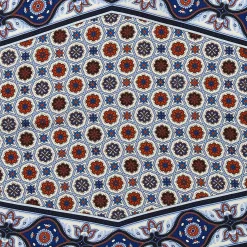 E.Marinella FOULARD ROMBO IN SETA AZZURRO Microfantasia fiore Online