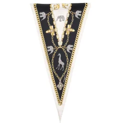 E.Marinella FOULARD ROMBO IN SETA BIANCO Collezione lucky charm Sale