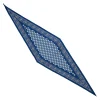 E.Marinella FOULARD ROMBO IN SETA BLUETTE Microfantasia fiore Discount