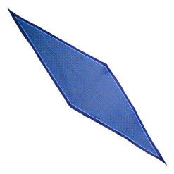 E.Marinella FOULARD ROMBO IN SETA BLU Microfantasia fiore Discount