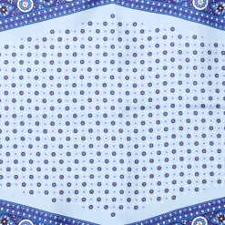E.Marinella FOULARD ROMBO IN SETA BLU Microfantasia fiore Clearance