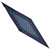 E.Marinella FOULARD ROMBO IN SETA BLU SCURO Microfantasia fiore Discount