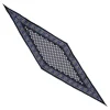 E.Marinella FOULARD ROMBO IN SETA BLU SCURO Microfantasia fiore Clearance