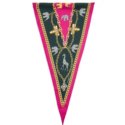 E.Marinella FOULARD ROMBO IN SETA FUCSIA Collezione lucky charm