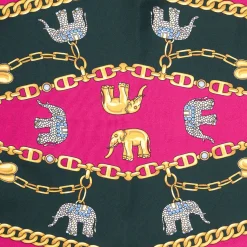 E.Marinella FOULARD ROMBO IN SETA FUCSIA Collezione lucky charm