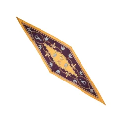E.Marinella FOULARD ROMBO IN SETA GIALLO Collezione lucky charm Hot