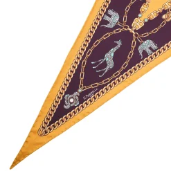 E.Marinella FOULARD ROMBO IN SETA GIALLO Collezione lucky charm Hot