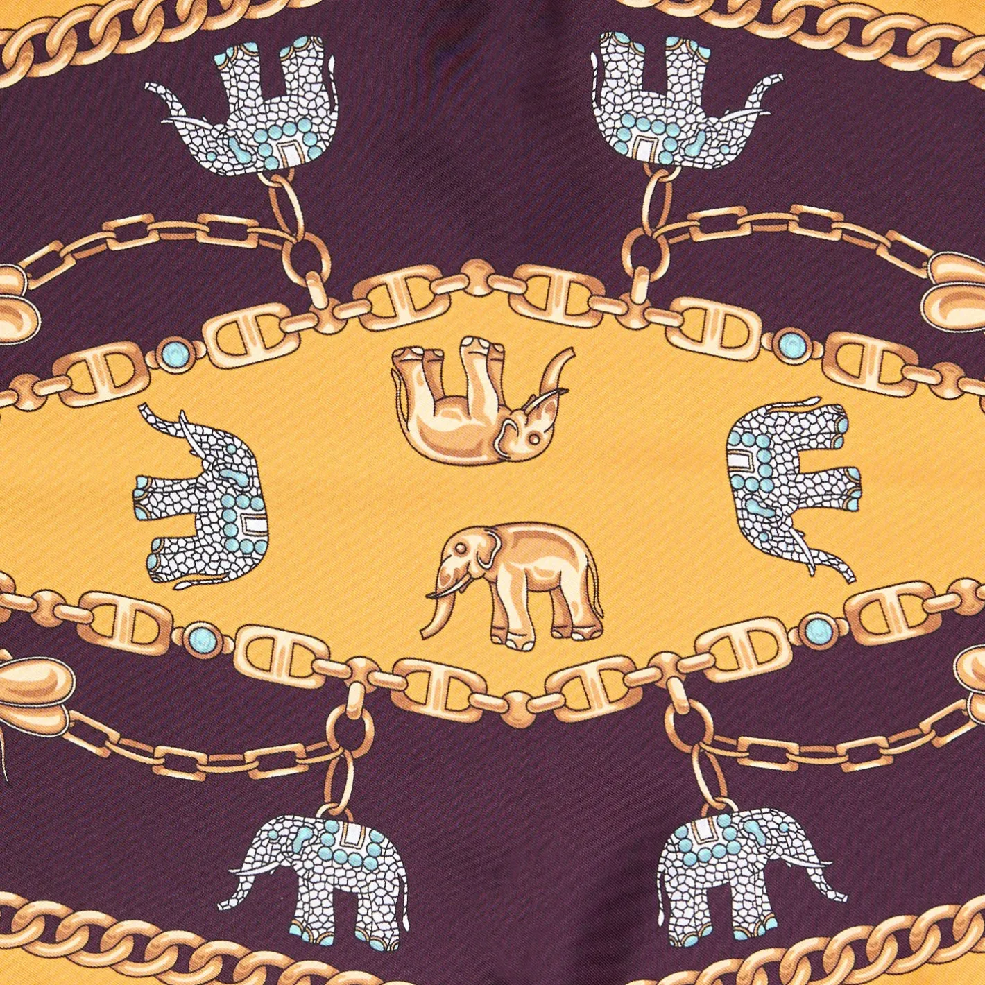 E.Marinella FOULARD ROMBO IN SETA GIALLO Collezione lucky charm Hot