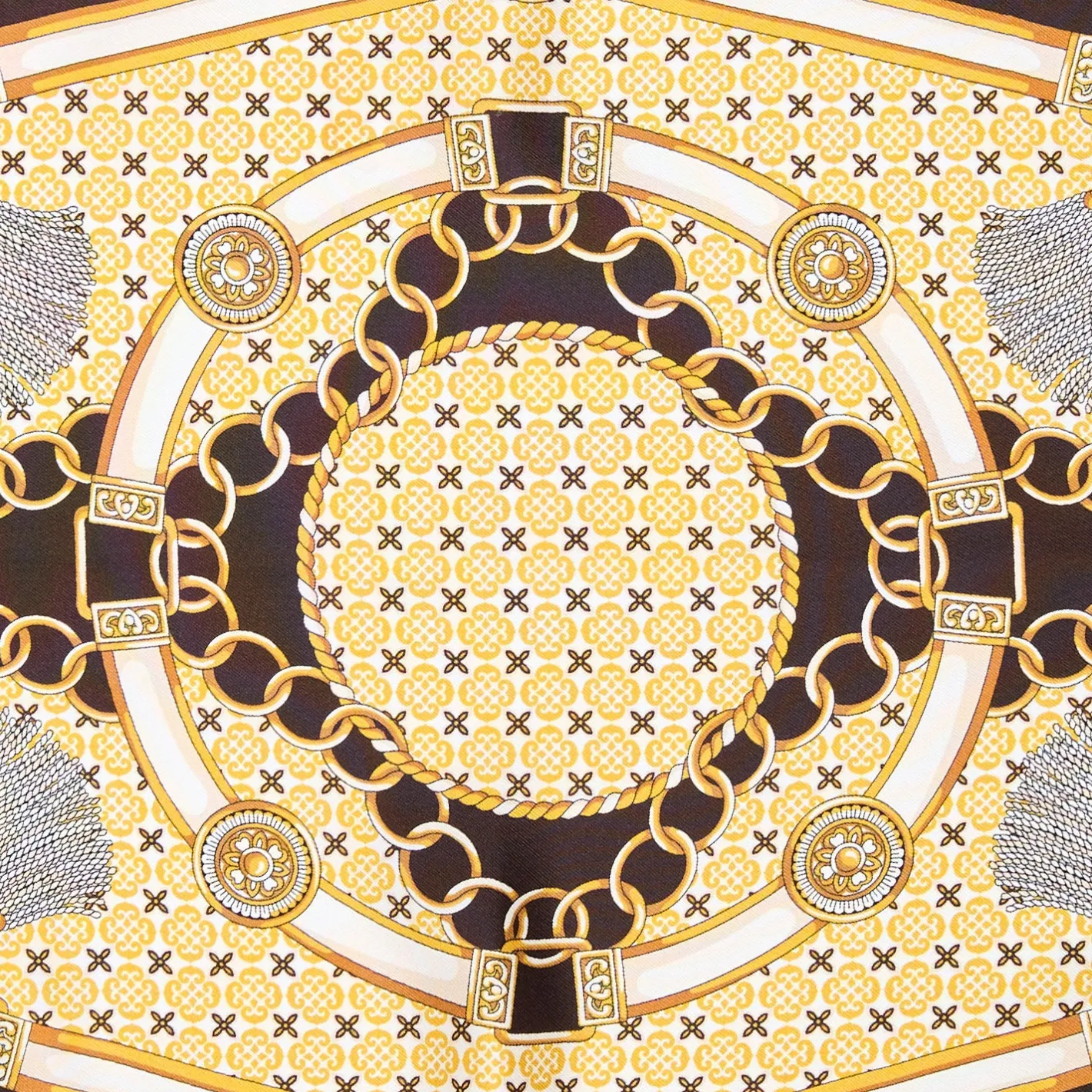 E.Marinella FOULARD ROMBO IN SETA MARRONE SCURO Collezione lucky charm Outlet