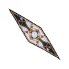 E.Marinella FOULARD ROMBO IN SETA NERO Collezione lucky charm New