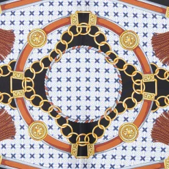 E.Marinella FOULARD ROMBO IN SETA NERO Collezione lucky charm New