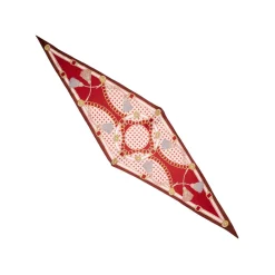 E.Marinella FOULARD ROMBO IN SETA ROSSO Collezione lucky charm Online