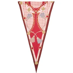 E.Marinella FOULARD ROMBO IN SETA ROSSO Collezione lucky charm Online