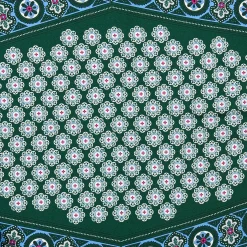 E.Marinella FOULARD ROMBO IN SETA VERDE SCURO Microfantasia fiore Hot